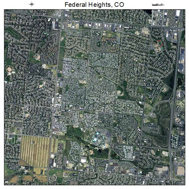 Federal Heights, CO air photo map