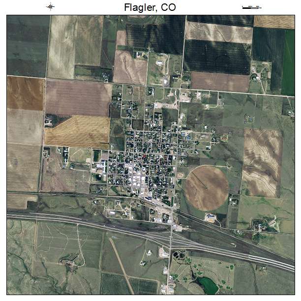 Flagler, CO air photo map