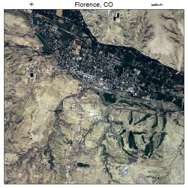 Florence, CO air photo map