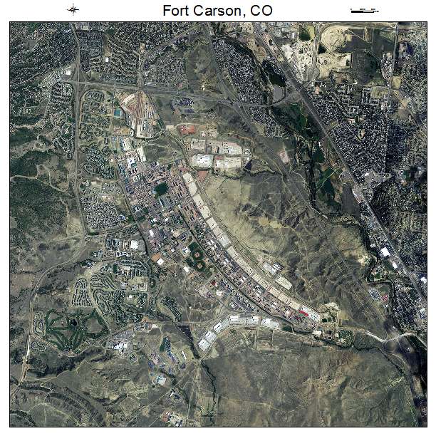 Fort Carson, CO air photo map