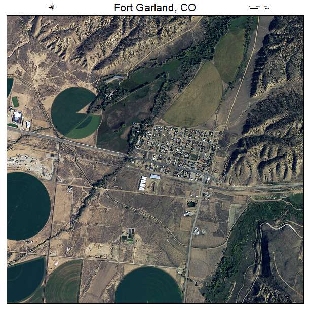 Fort Garland, CO air photo map