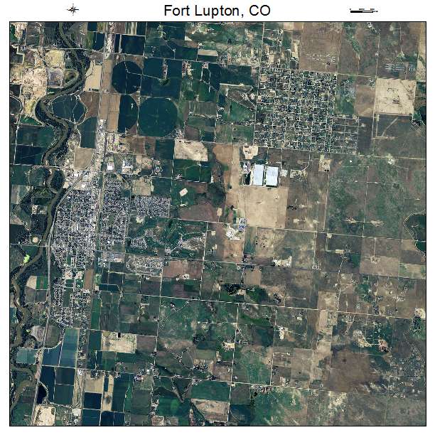 Fort Lupton, CO air photo map
