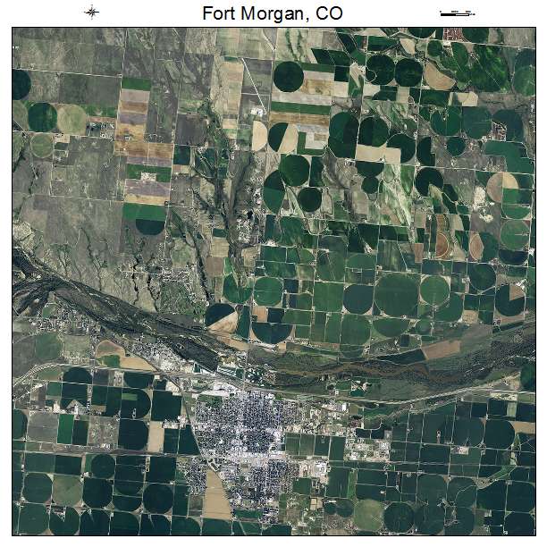 Fort Morgan, CO air photo map