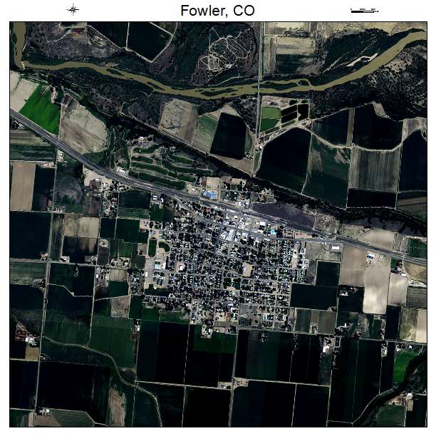 Fowler, CO air photo map