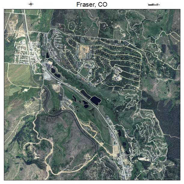 Fraser, CO air photo map