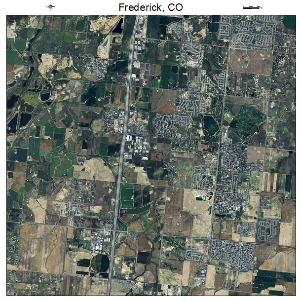 Frederick, CO air photo map