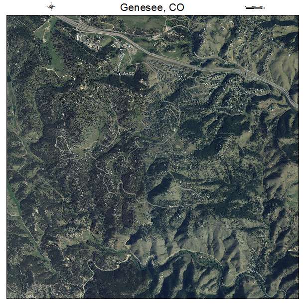 Genesee, CO air photo map