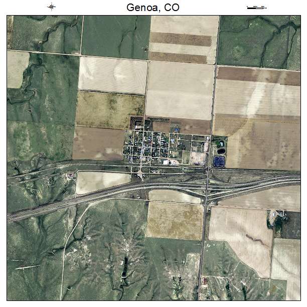 Genoa, CO air photo map