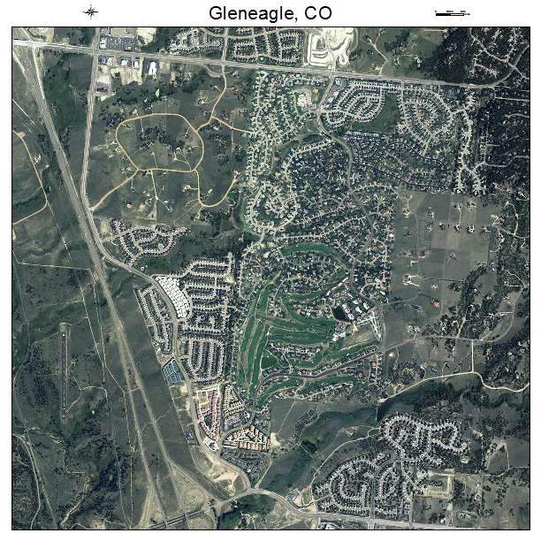 Gleneagle, CO air photo map