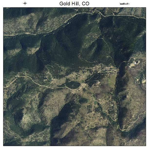 Gold Hill, CO air photo map