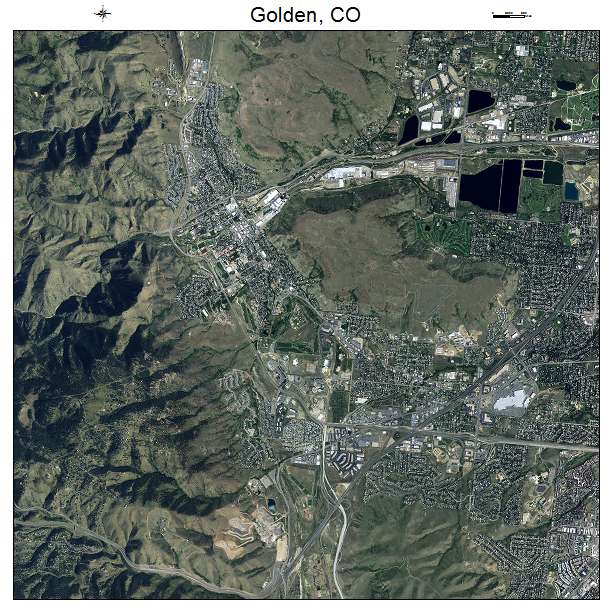 Golden, CO air photo map