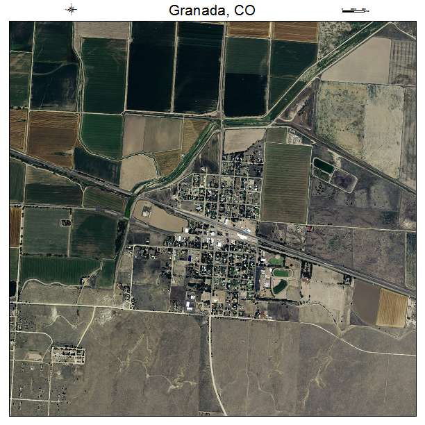 Granada, CO air photo map