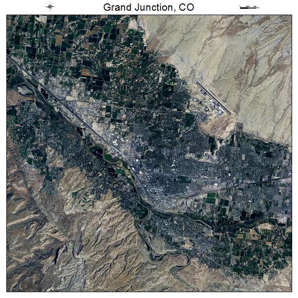 Grand Junction, CO air photo map