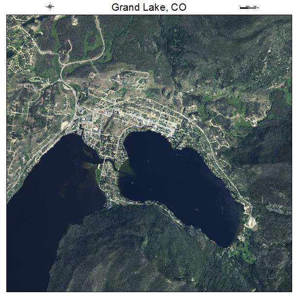 Grand Lake, CO air photo map