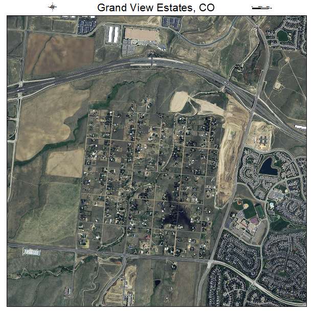 Grand View Estates, CO air photo map