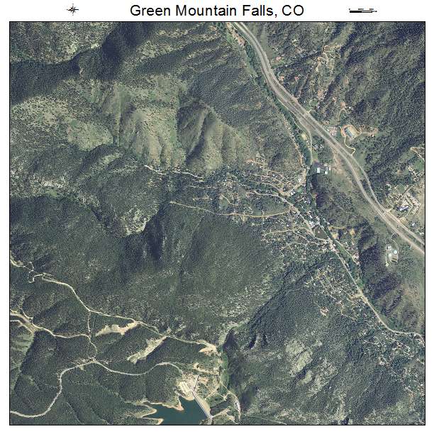 Green Mountain Falls, CO air photo map