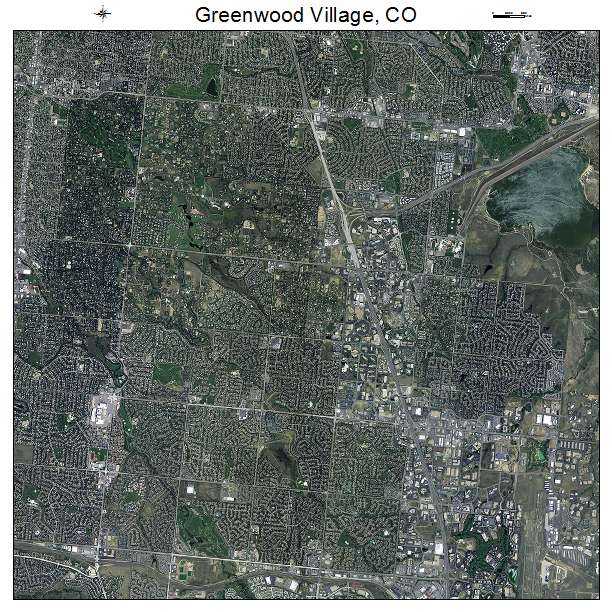 Greenwood Village, CO air photo map