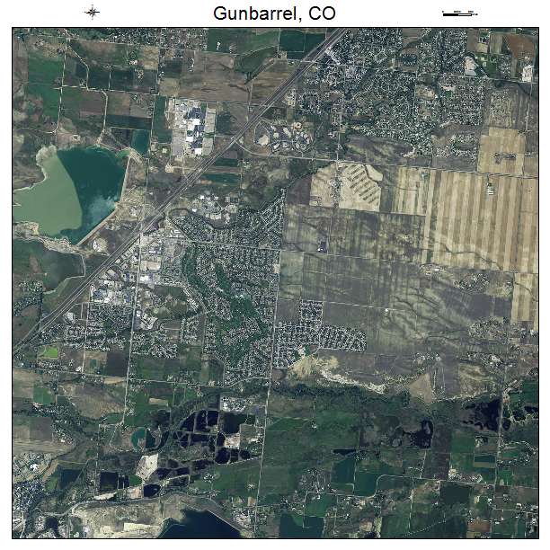 Gunbarrel, CO air photo map