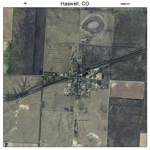 Haswell, CO air photo map
