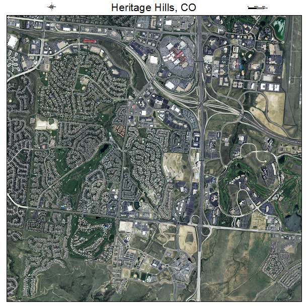 Heritage Hills, CO air photo map