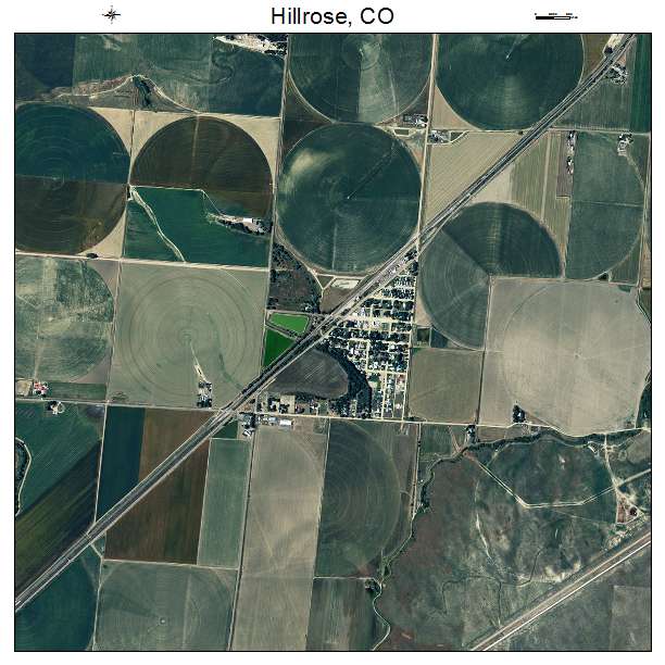 Hillrose, CO air photo map