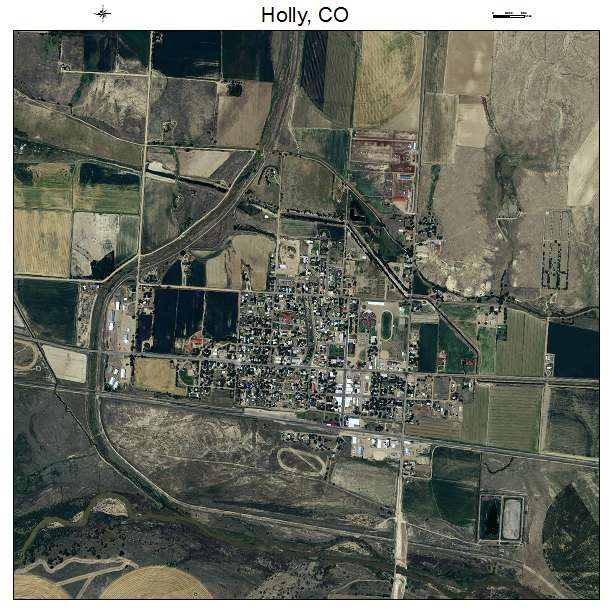 Holly, CO air photo map