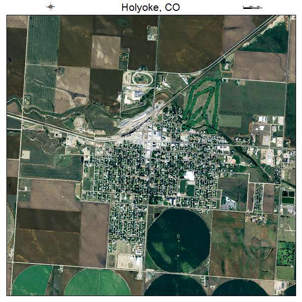 Holyoke, CO air photo map