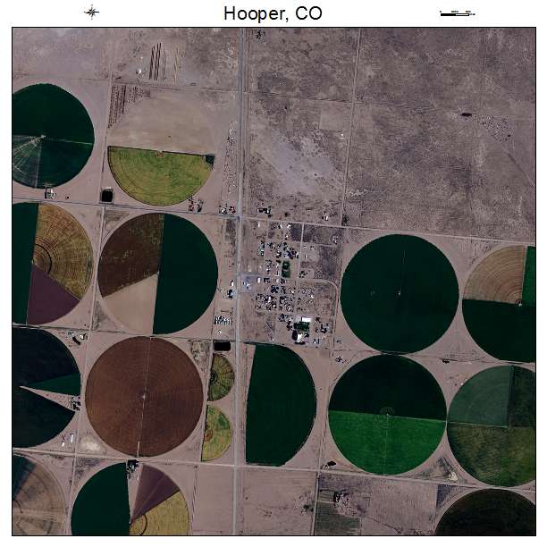 Hooper, CO air photo map
