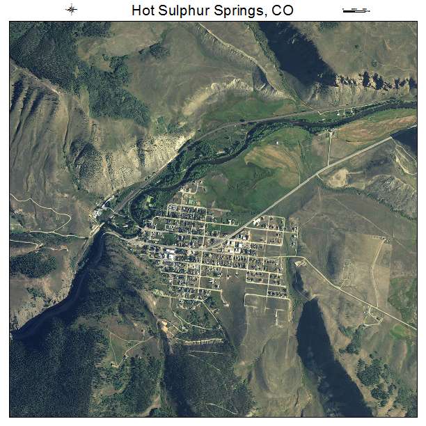 Hot Sulphur Springs, CO air photo map