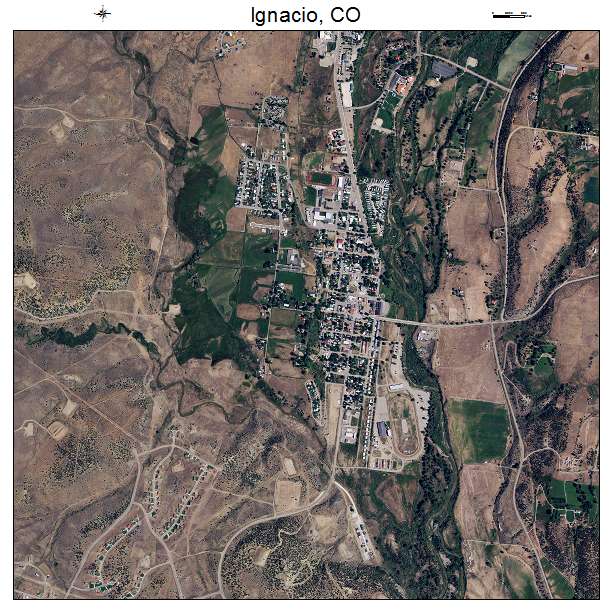 Ignacio, CO air photo map