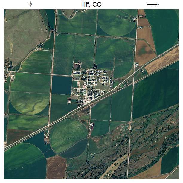Aerial Photography Map of Iliff, CO Colorado