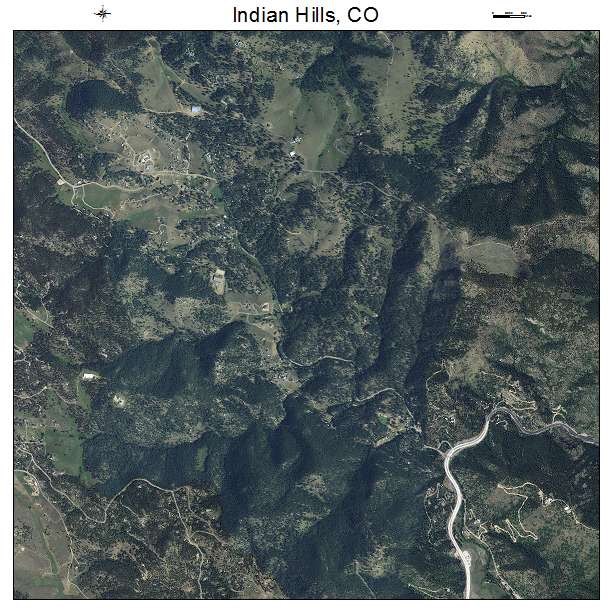Indian Hills, CO air photo map