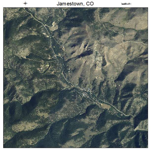 Jamestown, CO air photo map