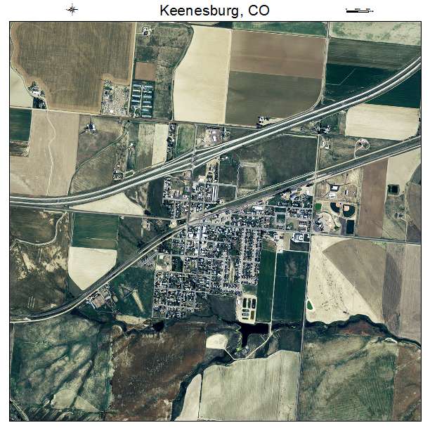 Keenesburg, CO air photo map