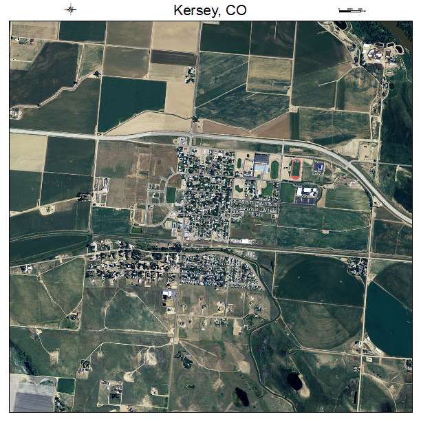 Kersey, CO air photo map