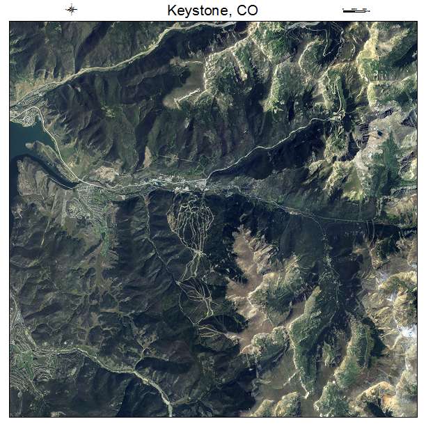 Keystone, CO air photo map