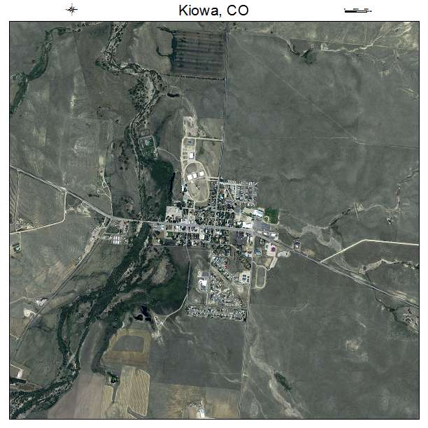 Kiowa, CO air photo map
