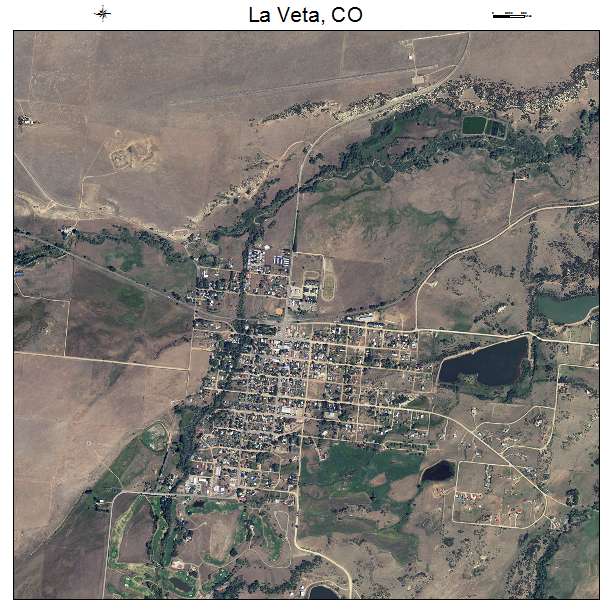 La Veta, CO air photo map