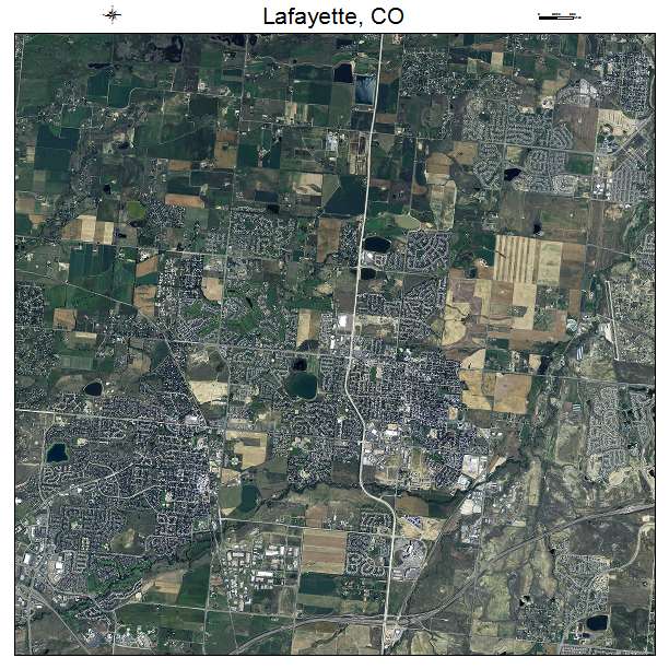 Lafayette, CO air photo map