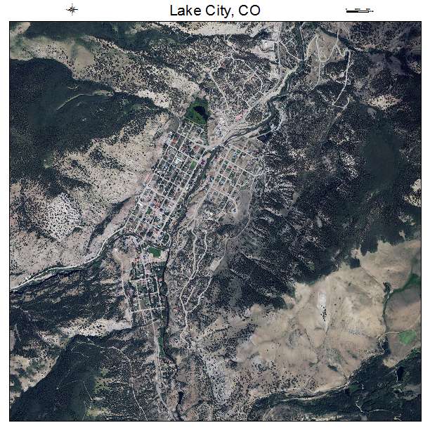 Lake City, CO air photo map