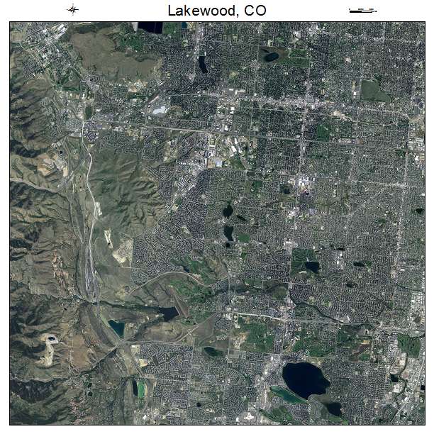 Lakewood, CO air photo map