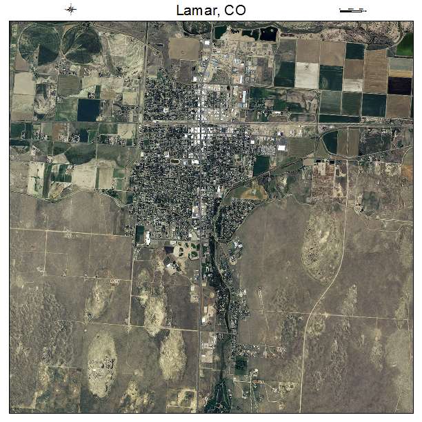 Lamar, CO air photo map
