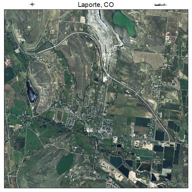 Laporte, CO air photo map