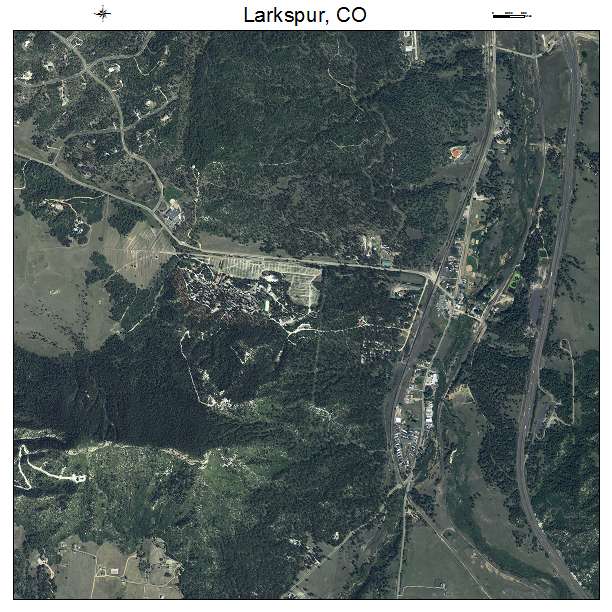 Larkspur, CO air photo map