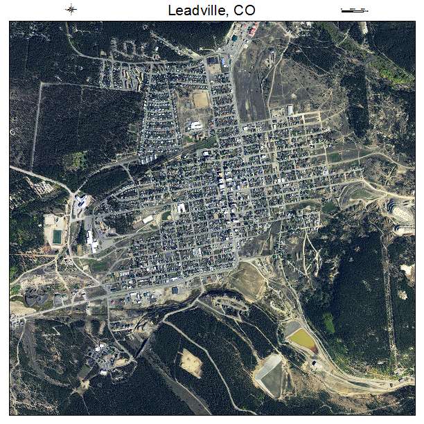 Leadville, CO air photo map