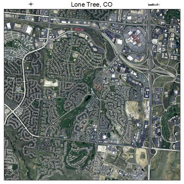 Lone Tree, CO air photo map