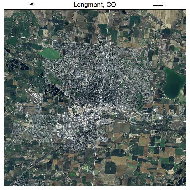 Longmont, CO air photo map