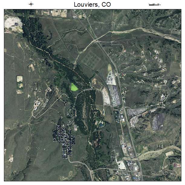 Louviers, CO air photo map