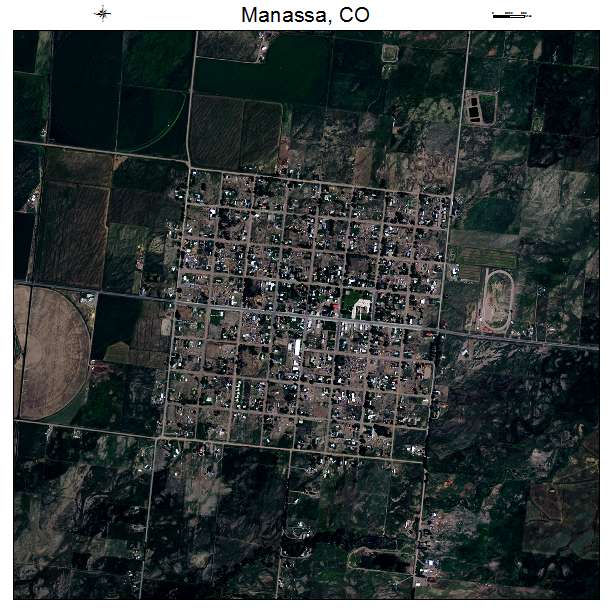 Manassa, CO air photo map