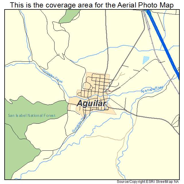 Aguilar, CO location map 
